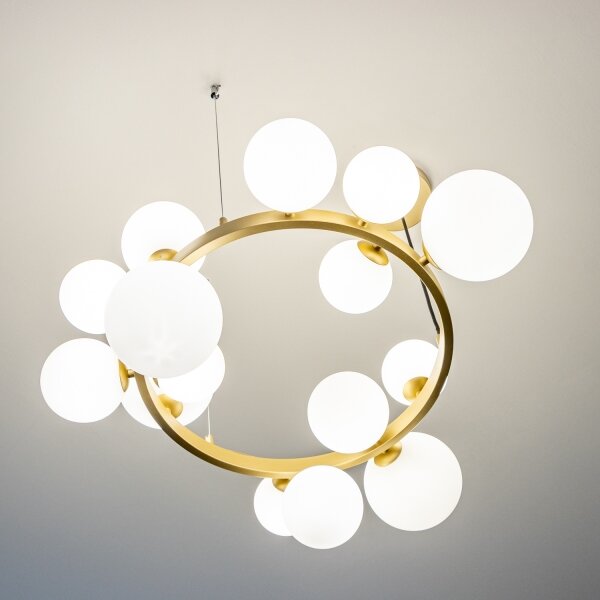 Brilagi - LED Lustr na lanku MILLA 15xG9/3W/230V zlatá/bílá