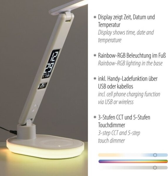 JUST LIGHT. 11018-16 - LED RGBW Stmívatelná stolní lampa TINA LED/4W/230V