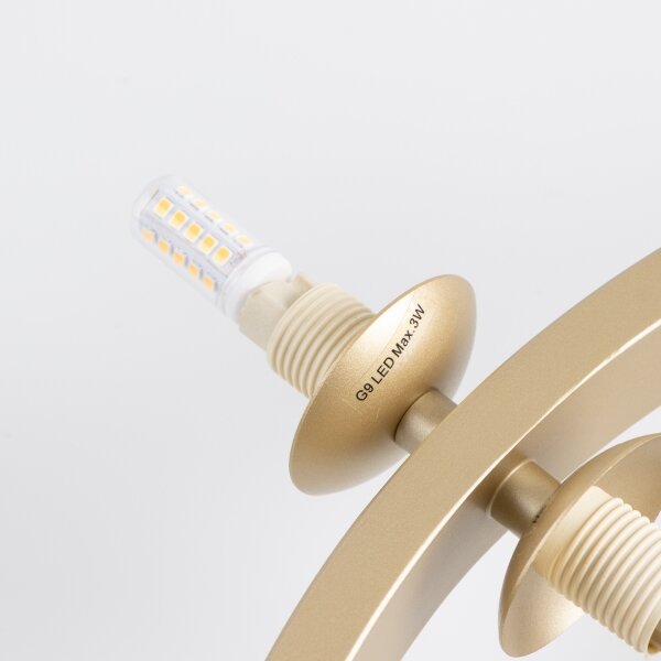Brilagi - LED Lustr na lanku MILLA 15xG9/3W/230V zlatá/kouřová