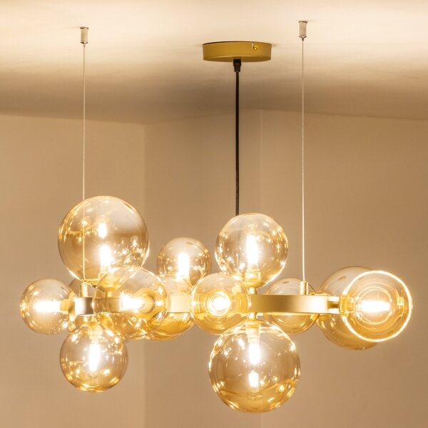 Brilagi - LED Lustr na lanku MILLA 15xG9/3W/230V zlatá