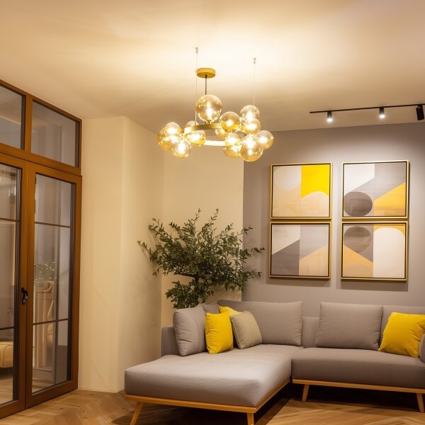 Brilagi - LED Lustr na lanku MILLA 15xG9/3W/230V zlatá
