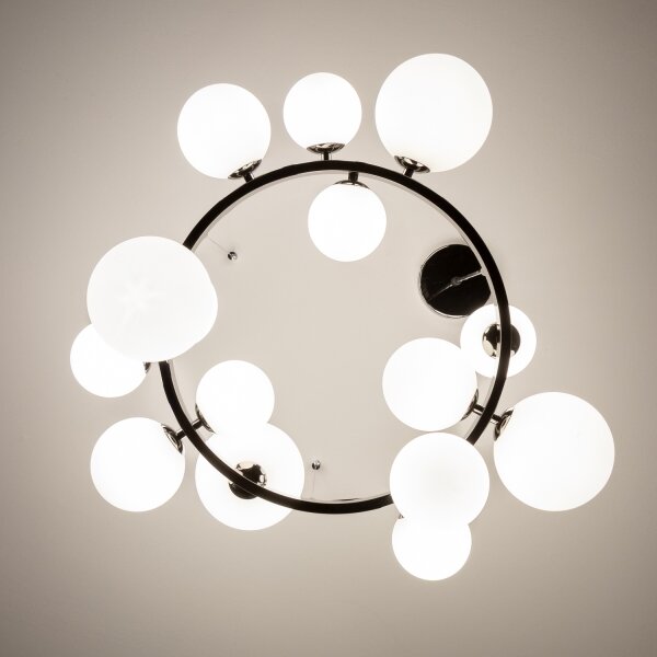 Brilagi - LED Lustr na lanku MILLA 15xG9/3W/230V černý chrom/bílá