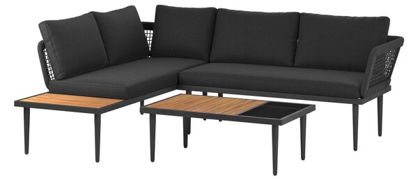 TERASOVÁ SEDACÍ SOUPRAVA dřevo, kov, plast, sklo, textil Beldano - Online Only zahradní nábytek, Online Only