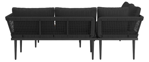 TERASOVÁ SEDACÍ SOUPRAVA dřevo, kov, plast, sklo, textil Beldano - Online Only zahradní nábytek, Online Only