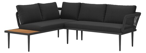 TERASOVÁ SEDACÍ SOUPRAVA dřevo, kov, plast, sklo, textil Beldano - Online Only zahradní nábytek, Online Only