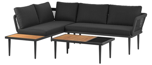 TERASOVÁ SEDACÍ SOUPRAVA dřevo, kov, plast, sklo, textil Beldano - Online Only zahradní nábytek, Online Only