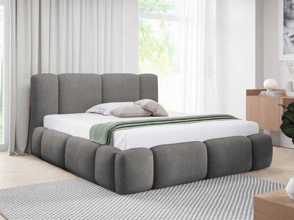 Čalouněná postel s úložným prostorem Kirasti Boucle, Rozměr postele: 120 x 200 cm, Barva:: Lambi 01 5903211521140