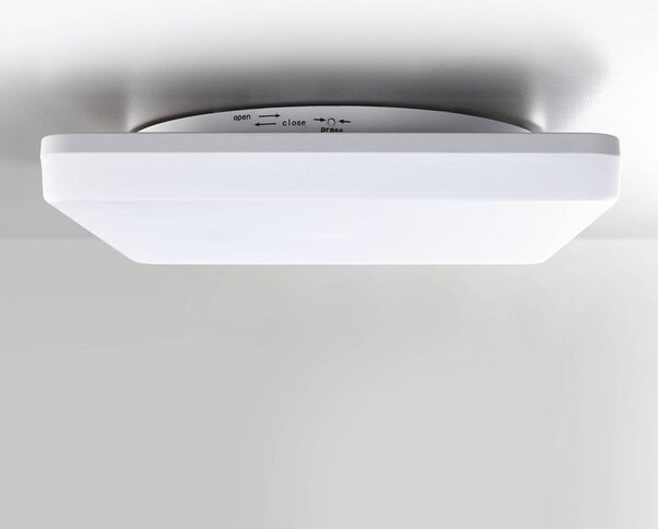 Heitronic LED stropní svítidlo Pronto, hranaté, 28 x cm, Bílá / opál, Plast, Moderní