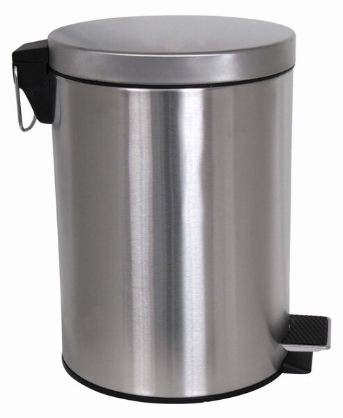 MSV pedálový odpadkový koš, kartáčovaná nerez ocel, 12 L