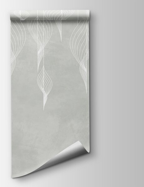 Fototapeta Bílá linie listů, Designové fototapety na zeď, Populární fototapety, u74219 - Tapeko.co.cz