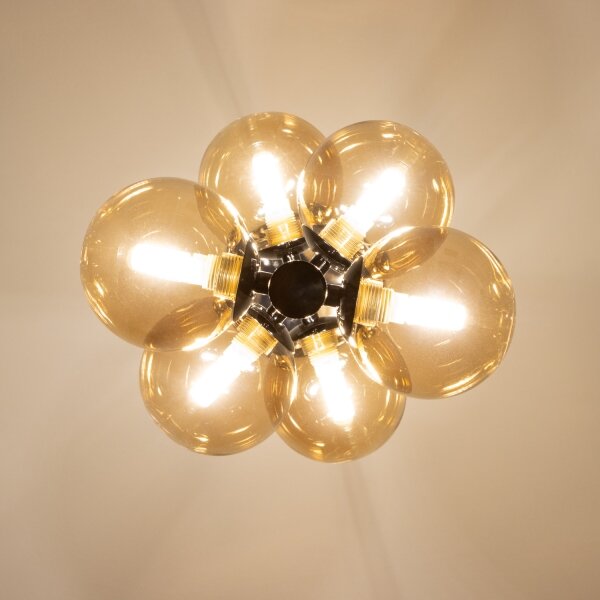 Brilagi - LED Lustr na lanku MILLA 6xG9/3W/230V černý chrom/zlatá