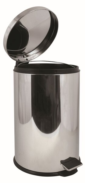 MSV pedálový odpadkový koš, lesklá nerez ocel, 20 L