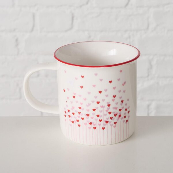 Boltze Home Collections Porcelánový hrníček Sherine se srdíčky
