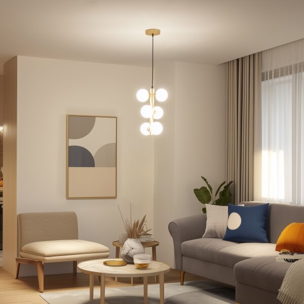 Brilagi - LED Lustr na lanku MILLA 6xG9/3W/230V zlatá/bílá
