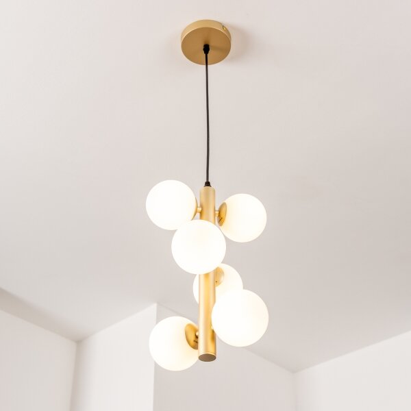 Brilagi - LED Lustr na lanku MILLA 6xG9/3W/230V zlatá/bílá