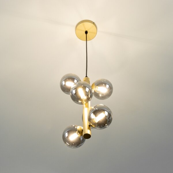 Brilagi - LED Lustr na lanku MILLA 6xG9/3W/230V zlatá/kouřová