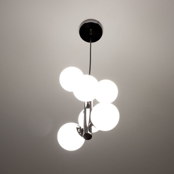 Brilagi - LED Lustr na lanku MILLA 6xG9/3W/230V černý chrom/bílá