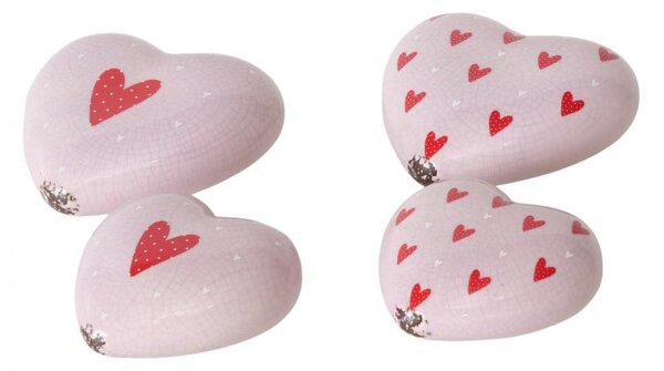 Boltze Home Collections Set dvou srdíček Milena s jedním srdíčkem