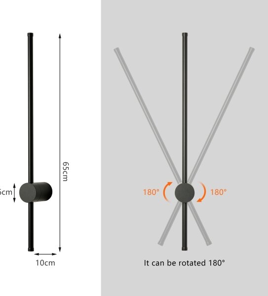 Brilagi - LED Venkovní nástěnné svítidlo AURA LED/12W/230V 4000K IP54 černá