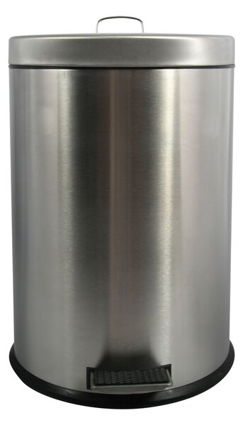 MSV pedálový odpadkový koš, kartáčovaná nerez ocel, 20 L