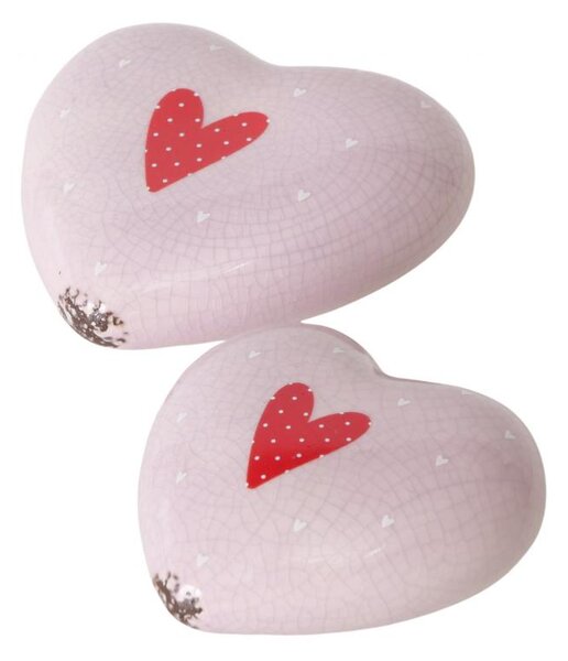 Boltze Home Collections Set dvou srdíček Milena s jedním srdíčkem