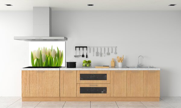 Skleněný panel do kuchynské linky Tulipány pksh-28819889
