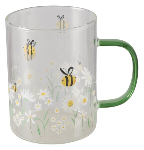 Boltze Home Collections Skleněný hrníček Honey se zeleným ouškem