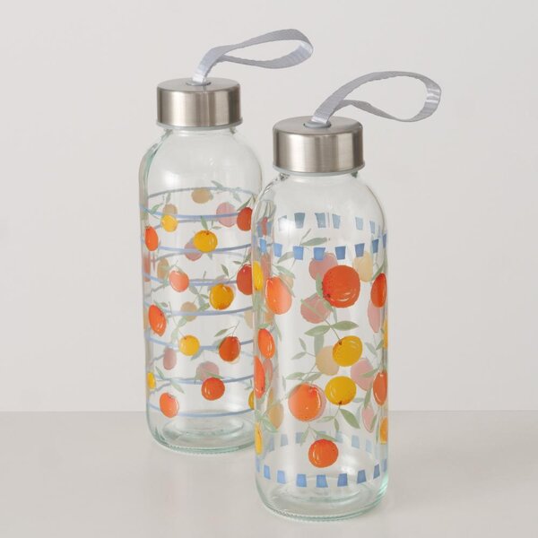 Boltze Home Collections Láhev na pití Fruits se čtverečky