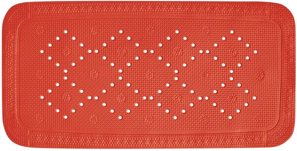 Spirella protiskluzová podložka do vany ALASKA, červená, PVC, 71 x 36 cm