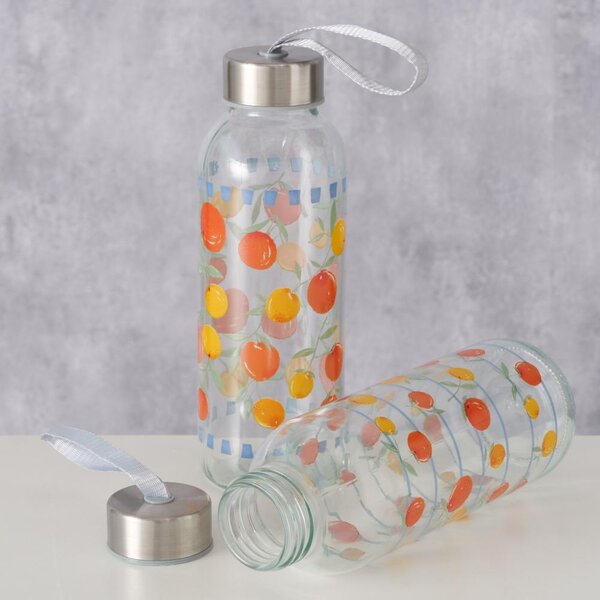 Boltze Home Collections Láhev na pití Fruits se čtverečky