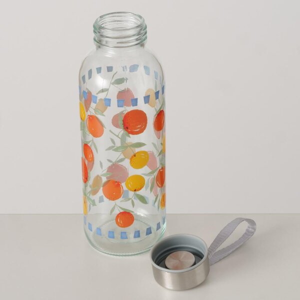 Boltze Home Collections Láhev na pití Fruits se čtverečky