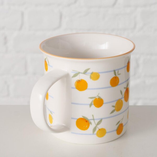 Boltze Home Collections Porcelánový hrníček Fruits s proužky