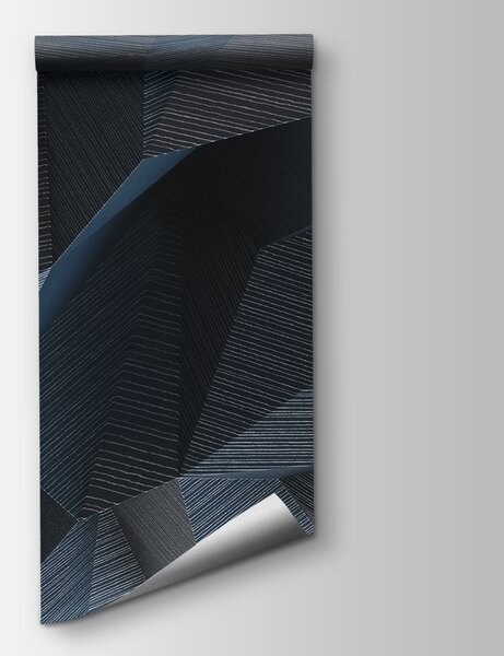 Fototapeta Geometrické vlny v odstínech modré, Geometrické 3D fototapety, Populární fototapety, u74292 - Tapeko.co.cz