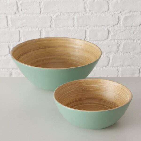 Boltze Home Collections Sada dvou misek Bambo zelená