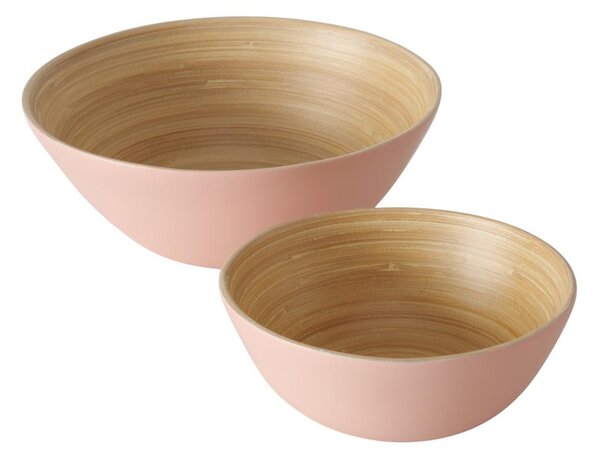 Boltze Home Collections Sada dvou misek Bambo růžová