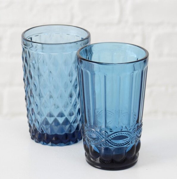 Boltze Home Collections Sklenice na vodu modrá Aurora