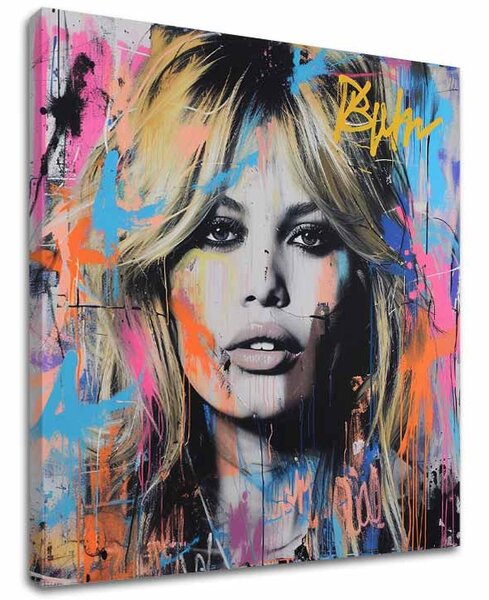 Obraz Brigitte Bardot - Krása zachycená na plátně | dotaženo rukou umělce - 60x60 cm