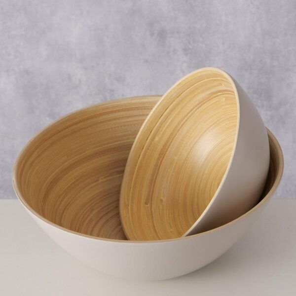 Boltze Home Collections Sada dvou misek Bambo béžová