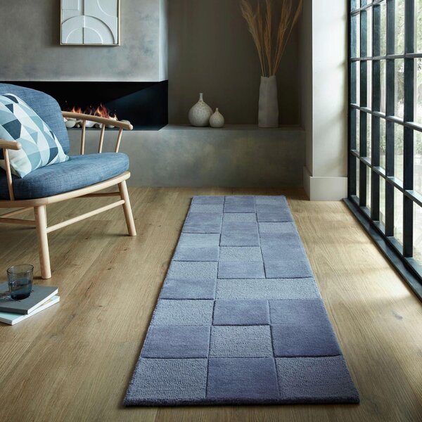 RUČNĚ TKANÝ KOBEREC, 60/230 cm modrá Flair Rugs - Online Only koberce & rohožky, Online Only