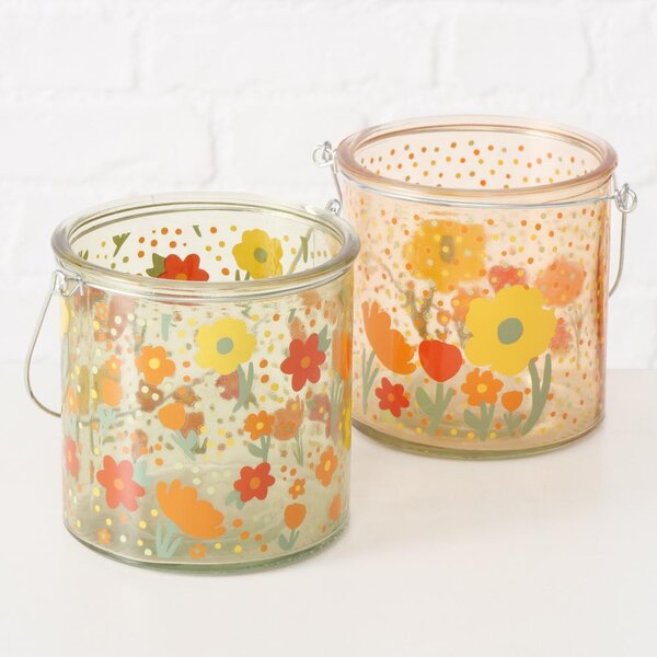 Boltze Home Collections Skleněný svícen Farina zelený
