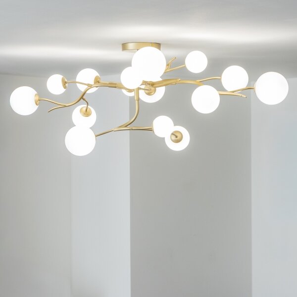 Brilagi - LED Přisazený lustr MISTEL 15xG9/3W/230V zlatá/bílá