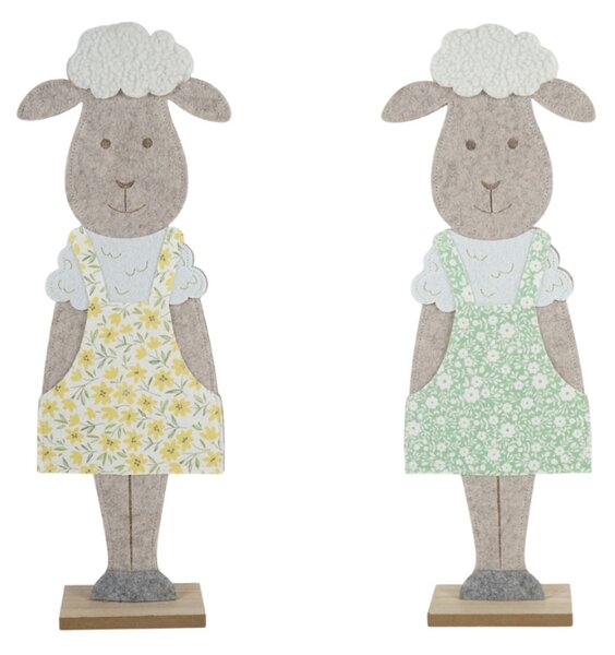 Velikonoční dekorace FELT SHEEP 50 cm - více barev Barva: Žlutá