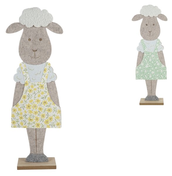 Velikonoční dekorace FELT SHEEP 50 cm - více barev Barva: Žlutá