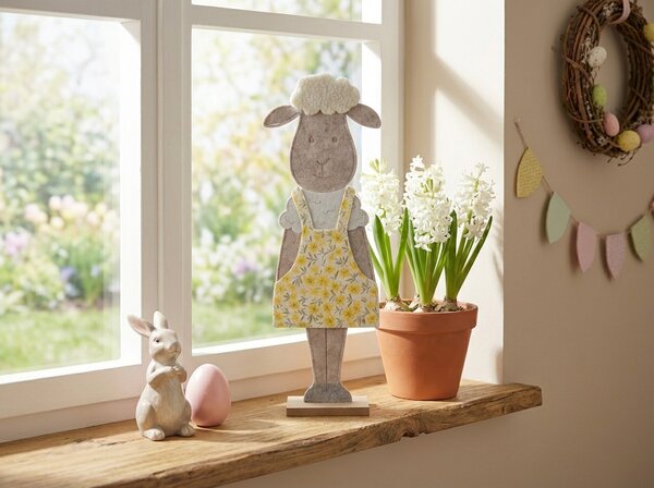 Velikonoční dekorace FELT SHEEP 50 cm - více barev Barva: Žlutá