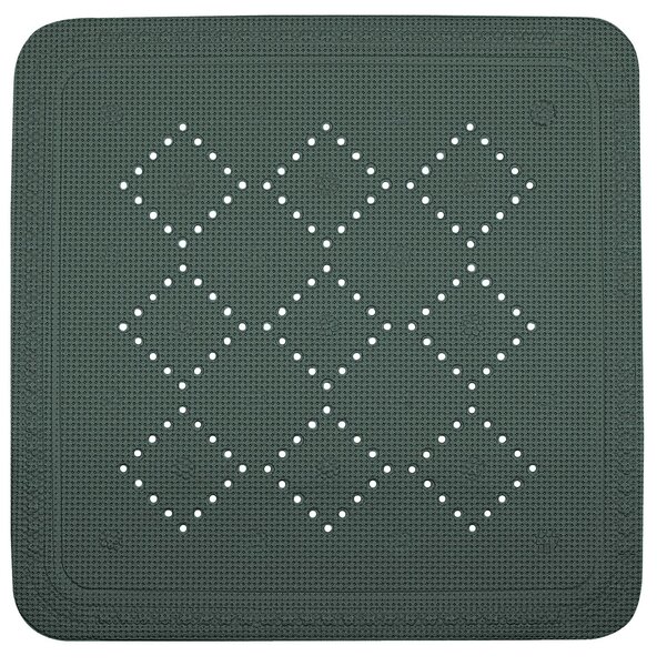 Spirella protiskluzová podložka do sprchy ALASKA, tmavě zelená, PVC, 55 x 55 cm