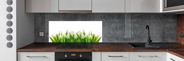 Panel do kuchyně Bílé tulipány pksh-30153186