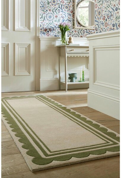 RUČNĚ TKANÝ KOBEREC, 80/230 cm zelená, béžová Flair Rugs - Online Only koberce & rohožky, Online Only