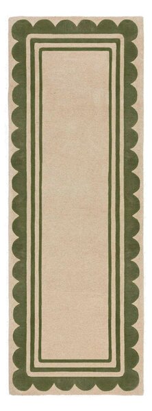 RUČNĚ TKANÝ KOBEREC, 80/230 cm zelená, béžová Flair Rugs - Online Only koberce & rohožky, Online Only