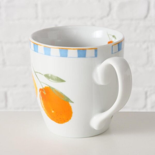 Boltze Home Collections Velký hrnek Fruits se světlým okrajem