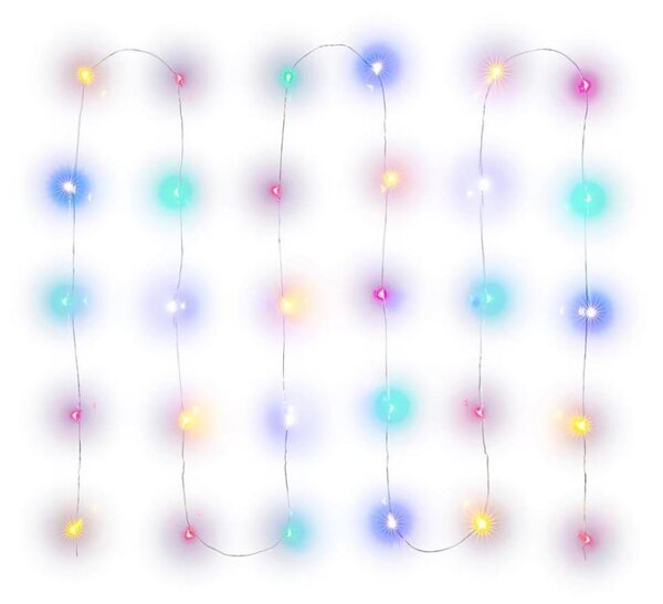 Retlux - LED řetěz 30xLED/2xAA 3,3m multicolor